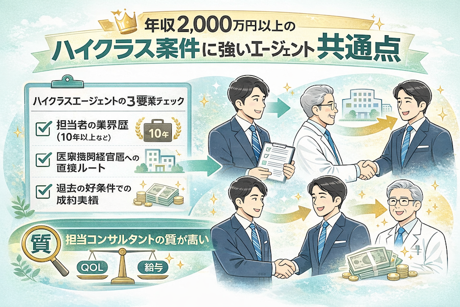年収2,000万円以上のハイクラス案件に強いエージェントの共通点