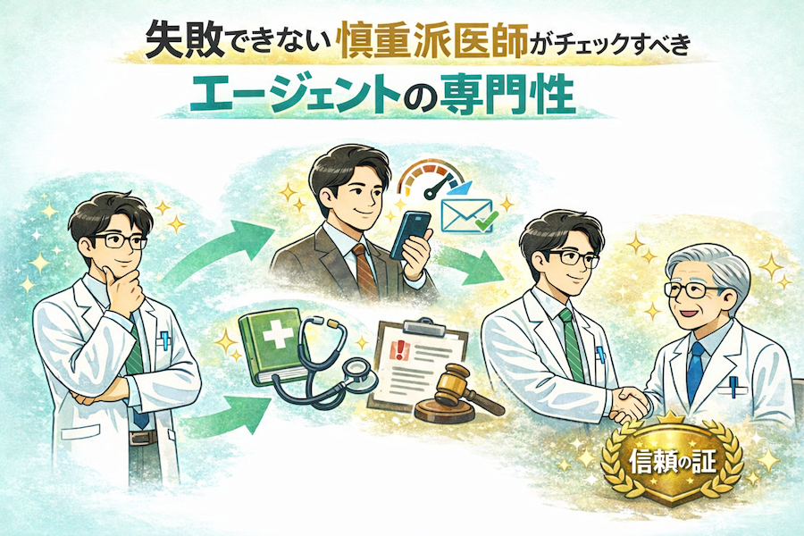失敗できない慎重派医師がチェックすべきエージェントの専門性