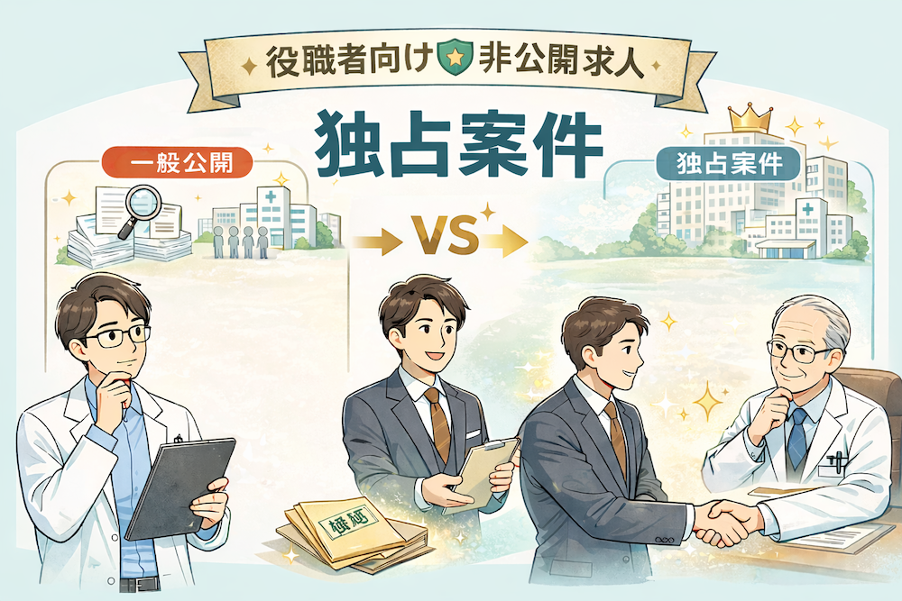 比較軸2 役職者向け非公開求人の保有数と独占案件の質