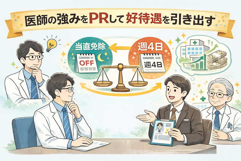 比較軸3 医師の専門性を言語化、当直免除など細部の調整力