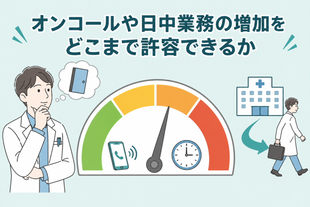 オンコール対応や日中業務の増加をどこまで許容できるか